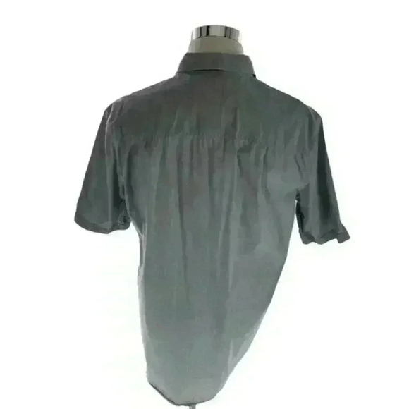 Foundry Mens Gray Blue Button Up Front Pockets Casual Shirt Size Large Tall   - Picture 3 of 5